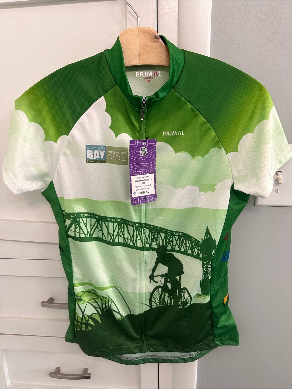Primal Bike Buzzards Bay Watershed Ride 2023 Cycling Jersey Women Medium NWT